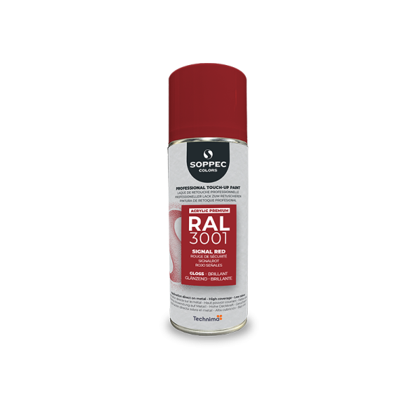 Laque de retouche acrylique RAL en aérosol Soppec